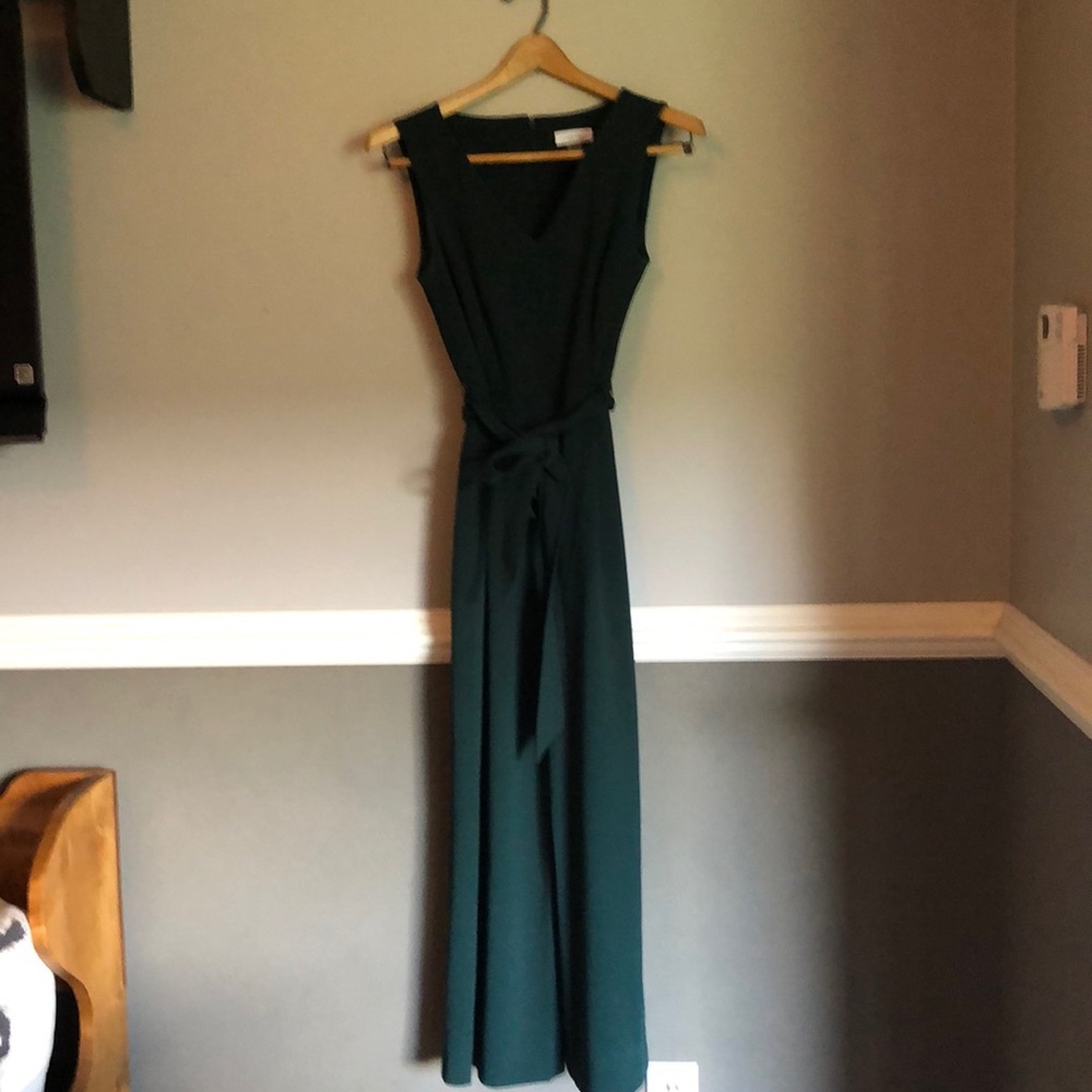 Calvin Klein Dark Green Sleeveless Jumpsuit